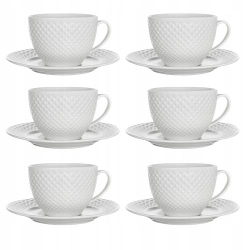 Elegantna porcelanasta skodelica za kavo DIAMOND 220 ml - 6 kosov