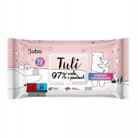  Luba Tuli Vlažilni robčki za otroke in dojenčke 97% voda in pantenol, 72 kosov