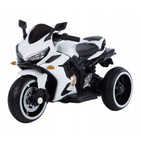 Električni otroški motocikel na akumulator, bela baterija