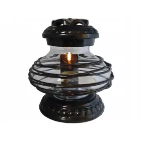 ZNICZ CERAMIKA UFO OLOT ČRNA + ČRNA LED SVEČA