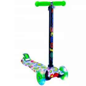   Hulajnoga za otroke z LED lučmi, do 50 kg, zložljiva, ojačana