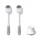 OXO Tot Slovenian Grey Bottle and Pacifier Cleaning Brush Set, 2 Pieces