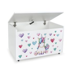 Skrinjica za igrače Leomark 71 x 45 cm bela