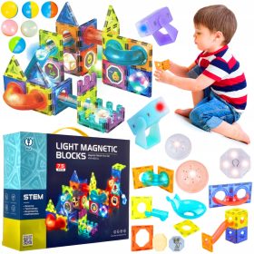   Magnetne konstrukcije s svetlečo žogo za pot oživljajočo darilo za otroke