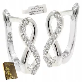    Viseči uhani iz srebra 925 SUBTLE INFINITY. CIRKON SWAROVSKI