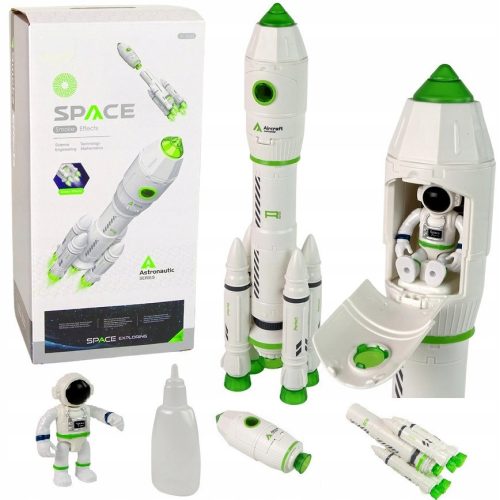 Vesoljska igrača Raketa Astronavt Zvok Svetloba Dim Para Zvok