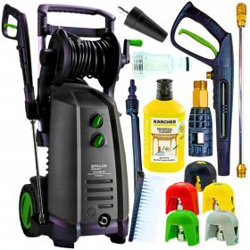  Stalco visokotlačni čistilec 350 bar 3000 W + Kärcher tekočina 1l multifunkcijsko čiščenje
