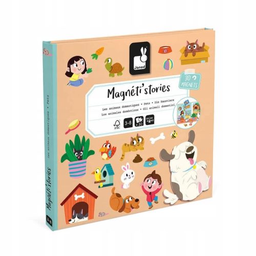 Magnetična sestavljanka Hišni ljubljenčki Magneti'stories 3+