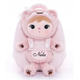Plezalna torba Metoo Pink Teddy Bear za otroka z imenom