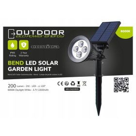    Eco Power Energy vgradna solarna svetilka, črna, 39,5 cm, 1 kos.