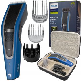    Strižnik las Philips Series 5000 + Etui za strižnike in brivnike Nelips, črn