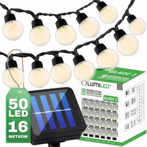 Optimized Name: Lumiled solarna girlanda 50 LED 16,7m za vrt s kroglicami

Optimized Description: GIRLANDA SOLARNA OGRODOWA LAMPICE SOLARNE 50 LED OKRASNI KROGLIČNI VERIŽNIK | Uživajte v magičnem vzdu