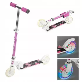   Nils Extreme HD505 Roza Skiro za Deklice s Svetlečimi LED Kolesi