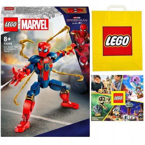 LEGO Super Heroes 76298 Iron Spider-Man Figura + Torba + Katalog 2024