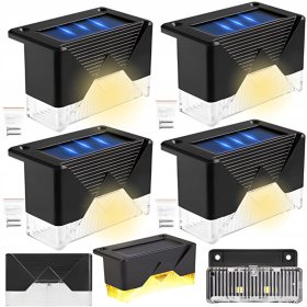  MAXSELL vgradna solarna svetilka, črna, 5 cm, 4 kos.