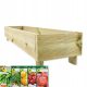 Mini Vrtiček 124 cm x 30 cm Lesena Skrinja za Zelenjavo