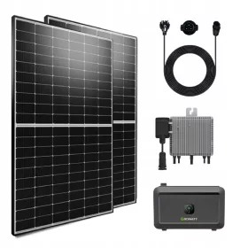    Fotovoltaika balkon 1000W z Deye 800W WIFI inverterjem in Growatt NOAH 2000