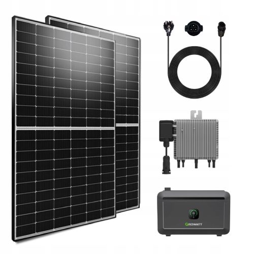  Fotovoltaika balkon 1000W z Deye 800W WIFI inverterjem in Growatt NOAH 2000