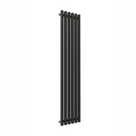   Vertikalni dekorativni radiator Duraterm ROUND črn 180x36 cm, razmak 5 cm