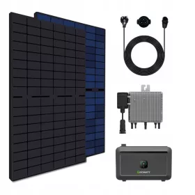    Fotovoltaika balkon 860W z Deye 800W WIFI inverterjem in Growatt NOAH 2000