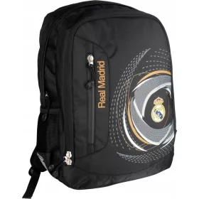   REAL MADRID SLIŠNI ŠOLSKI NAHRBTNIK Z VEČ PREDELKI, ČRN, SIVE IN SREBRNE BARVE