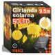 Solarna girlanda LED za vrt Smartled 950 cm, črna