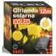 Solarna girlanda LED za vrt Smartled 12m, črna
