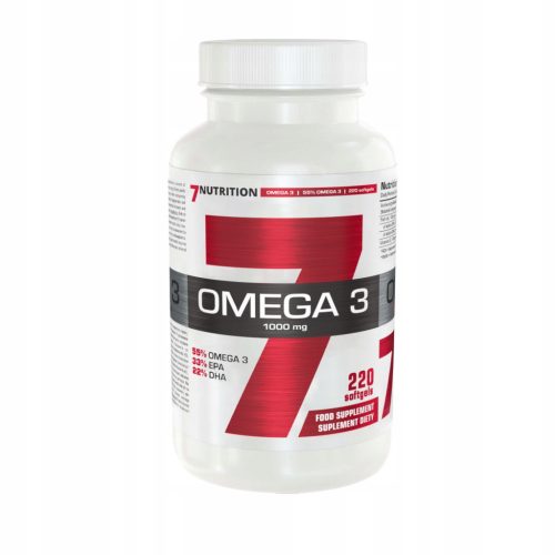 7NUTRITION OMEGA 3 - 220 KAPSUL: Visokokakovostni Omega-3 Dodatek