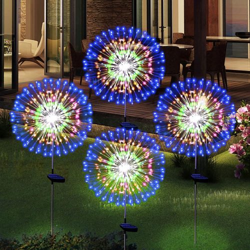 4x solarni LED vrtni ognjemetni svetilniki
