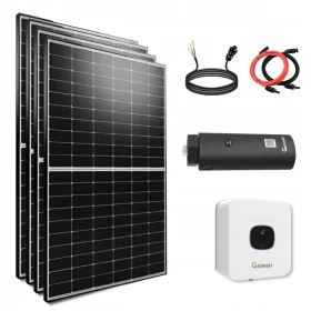    Celoten balkonski set 2000 W z inverterjem Growatt 2 kW in WIFI stikom