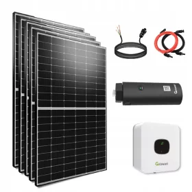    Celoten balkonski set 2500 W z inverterjem Growatt 2,5 kW in WIFI palico