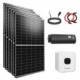    Celoten 3000 W balkonski komplet z inverterjem Growatt 3 kW in WIFI palico