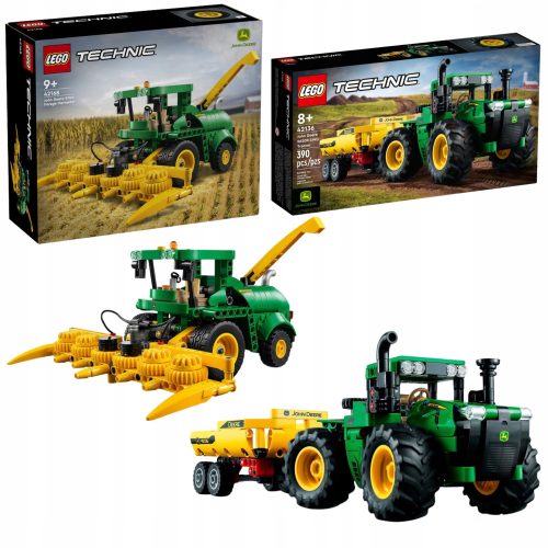 LEGO Technic John Deere 42168 Komplet + LEGO Technic traktor John Deere 9620R 4WD 42136