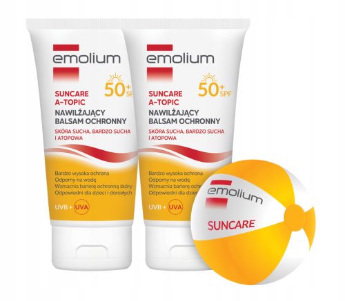 Emolium SUNCARE ATOPIC Vlažilni zaščitni balzam SPF 50+ in brezplačna plažna žoga
