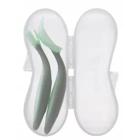   Otroski jedilni pribor, plastični B.Box za prve obroke Pistacijo