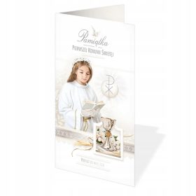   Komunijska spominska kartica za deklico - Unikatna in elegantna 6964