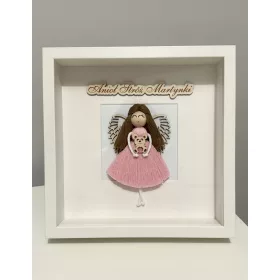    Škatla z angelom varuhom, spominek za krst, darilo za sveto obhajilo