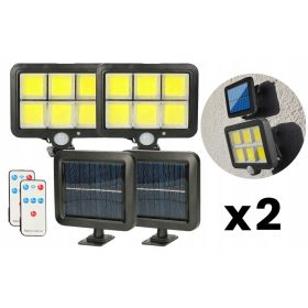   Ulična svetilka na sončno energijo z LED reflektorjem, PIR senzorjem in daljinskim upravljalnikom