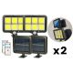 Ulična svetilka na sončno energijo z LED reflektorjem, PIR senzorjem in daljinskim upravljalnikom