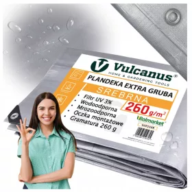   Vulcanus® PREMIUM Super Debela Cerada 3x5 m, Srebrno-Črna - Večsezonska Zaščita