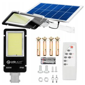 LED svetilka za ulico na sončno energijo 800W 500 LED