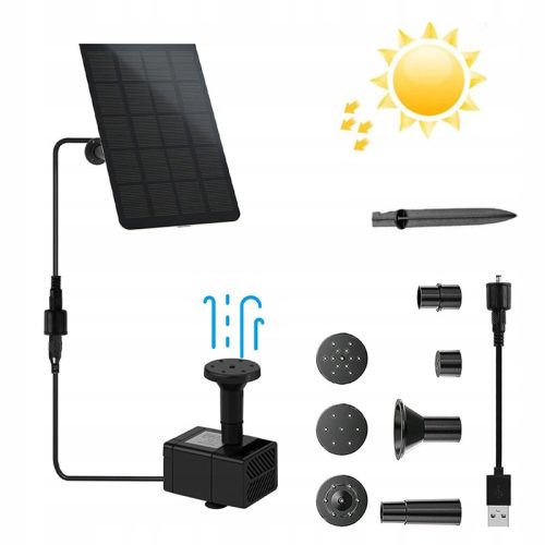 Sonceva fontana za vrt s solarnim pogonom