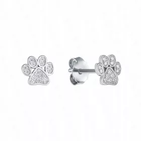    Srebrni uhani s pasjo šapo in 925 kubičnimi cirkoni DARILO