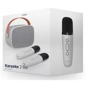   ZABAVNI KARAOKE SET Z BREZŽIČNIMI MIKROFONI IN PRENOSNIM ZVOČNIKOM