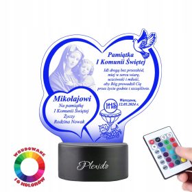   Spominek na prvo sveto obhajilo, LED nočna lučka, Marijin kip