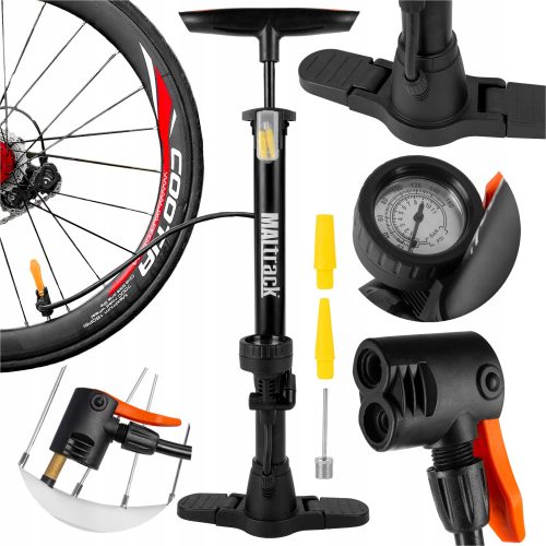 Pumpa za kolo MalTrack B-Pump200 s tlemi za kolesarske zogice vzmetnica 3 konca