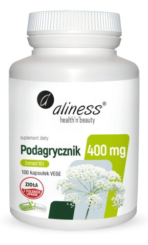 Ekstrakt Podagrycznika Pospolitego 10:1 400mg, 100 kapsul – Idealno za Vegane