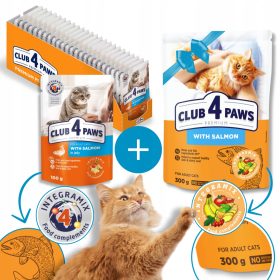   Club 4 Paws Premium Mokra Hrana za Mačke - Šunka v Želeju 24x100 g + GRATIS