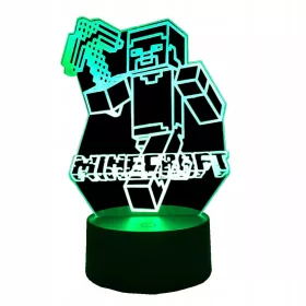 3D LED USB nočna lučka Minecraft