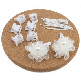 Zbirka lasnih okraskov za deklice, 18 kosov, bela